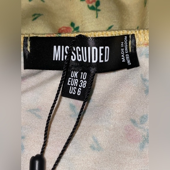 Missguided Women Floral Mini Dress Milkmaid Babydoll Fairy‎ Prairie Dainty NEW 6 - Picture 3 of 9